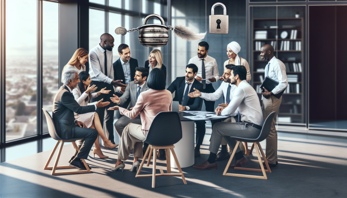 How to Consolidate Debt with Multiple Lenders: A Comprehensive Guide | DCL Diverse group reviewing personal loan options for debt consolidation in a modern office.