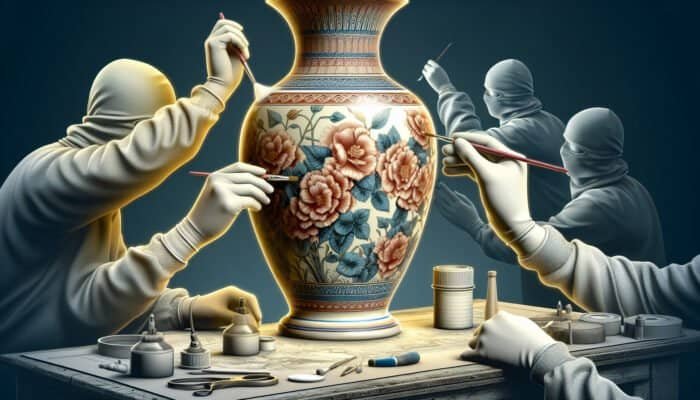 Porcelain vase in East Calder revitalised through professional refinishing, enhancing intricate designs and restoring lustre.