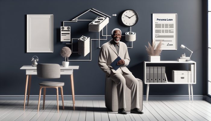 Advanced Debt Consolidation for Retirees: A Comprehensive Guide | DCL Elderly retiree confidently consolidates debts with personal loan in orderly home office.