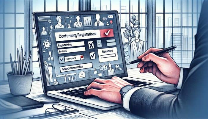 How to Avoid Scams as a Debt Consolidation Beginner: Essential Tips | DCL How to Avoid Scams as a Debt Consolidation Beginner: Person using laptop to check FCA website, verifying company registration with FCA logo and search results on screen.