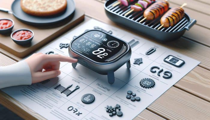 A user-friendly grill timer with a large display and intuitive buttons, portable and easy to set up.