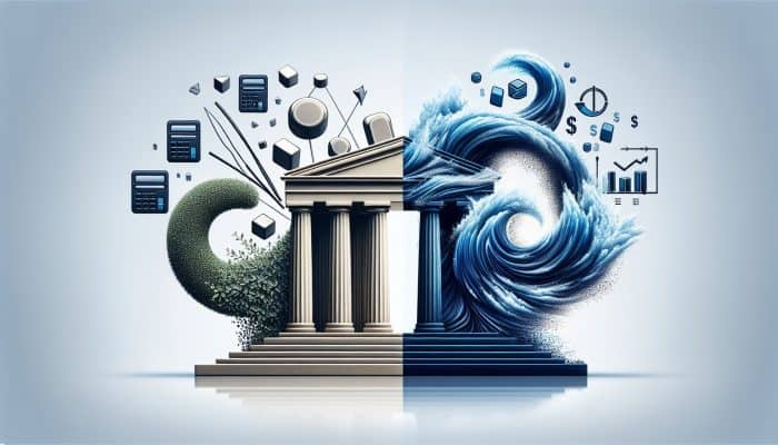 Debt Consolidation for Fair Credit Scores: A Guide | DCL Illustration of debt consolidation options, including personal loans with fixed rates and varying interest rates based on credit scores.