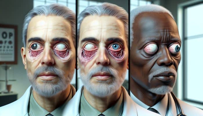 Elderly men with cataracts, glaucoma, and AMD seeking early treatment for vision preservation.