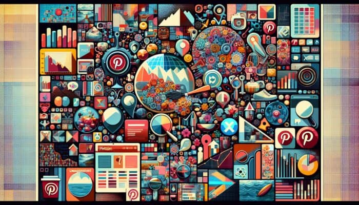 How to Create Pinterest Video Boards for Discovery: A vibrant digital collage of Pinterest Video Boards featuring cooking, fashion, and travel themes with engagement analytics and hashtags.