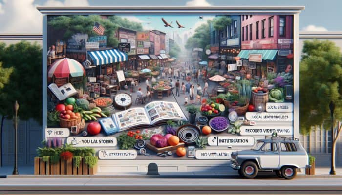 A small business in Dorchester creating engaging content, enhancing online visibility and community connections at a vibrant local market.