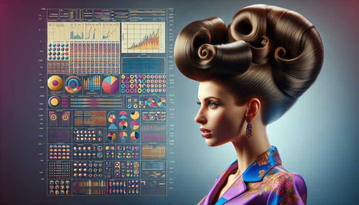 Crafting Retro Volume for Bouncy Blowouts: A 1960s woman with dramatic bouffant hairstyle, featuring voluminous lifted curls, glossy texture, and enduring bounce against a colorful retro backdrop.