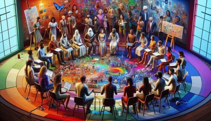 Digital hub where diverse users connect over niche passions like art and books, using personalised avatars to cultivate deep friendships.